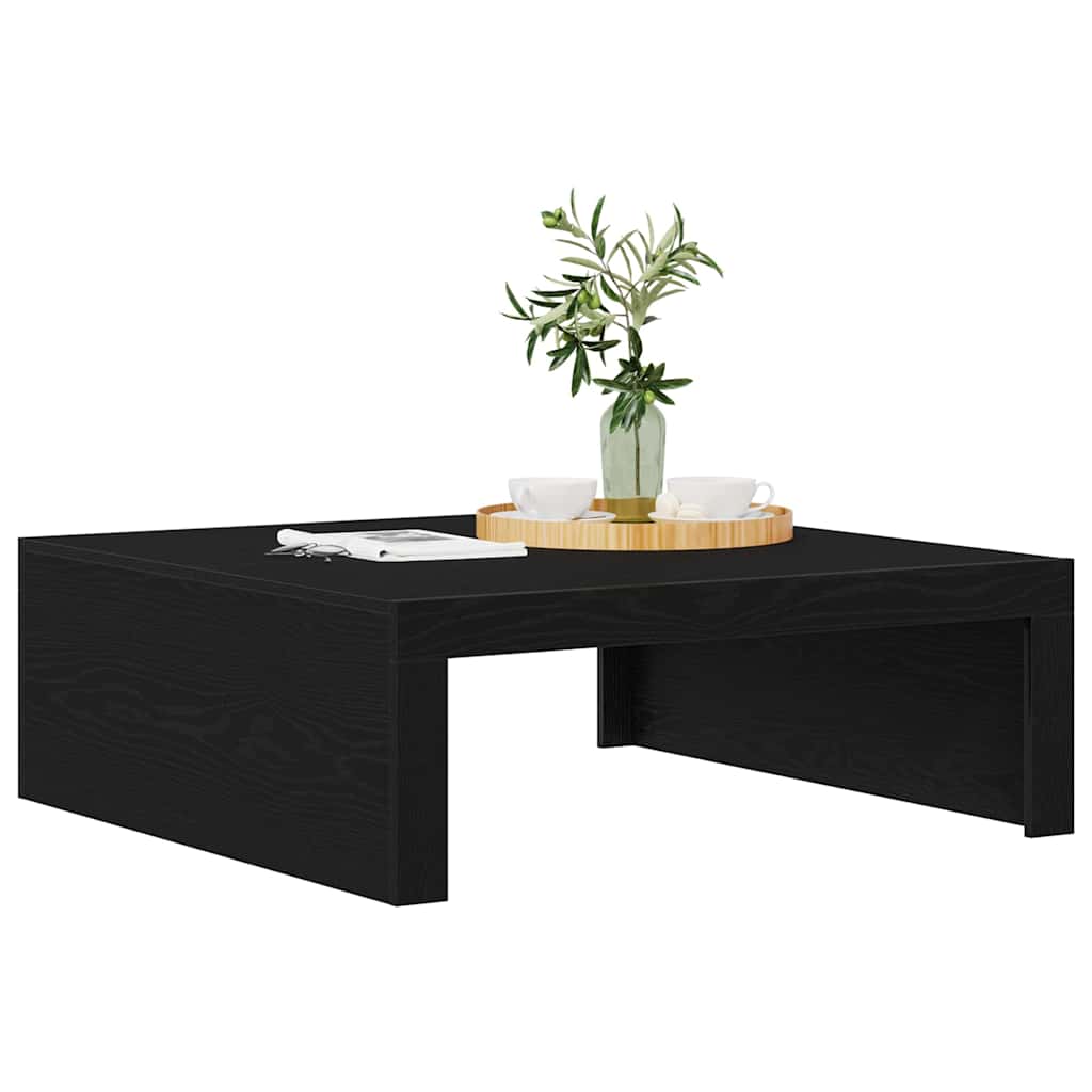 Konferenční Stolek Černý Dub 100 X 100 X 35 Cm Kompozitní Dřevo
