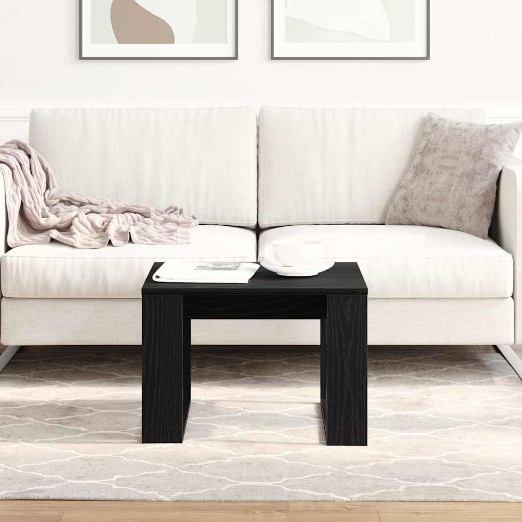 Konferenční Stolek Černý Dub 50 X 50 X 35 Cm Kompozitní Dřevo