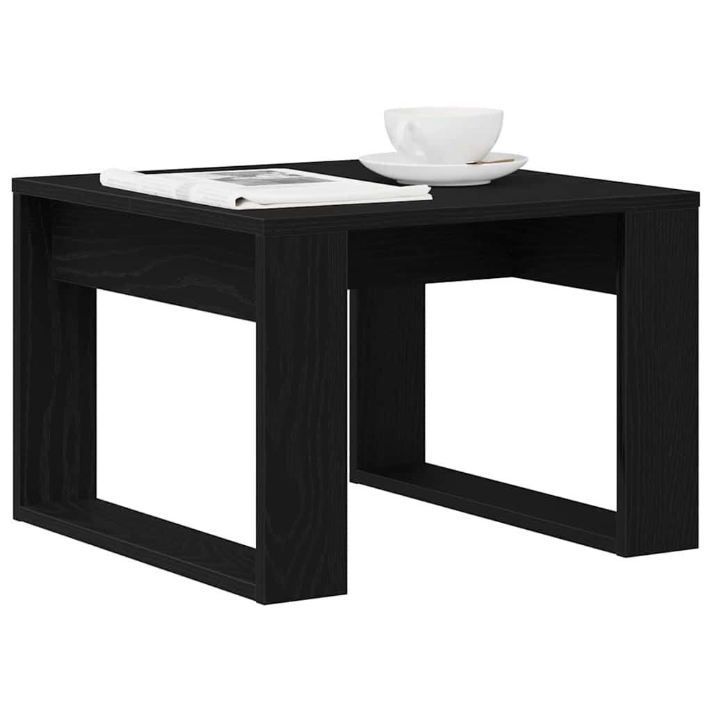 Konferenční Stolek Černý Dub 50 X 50 X 35 Cm Kompozitní Dřevo