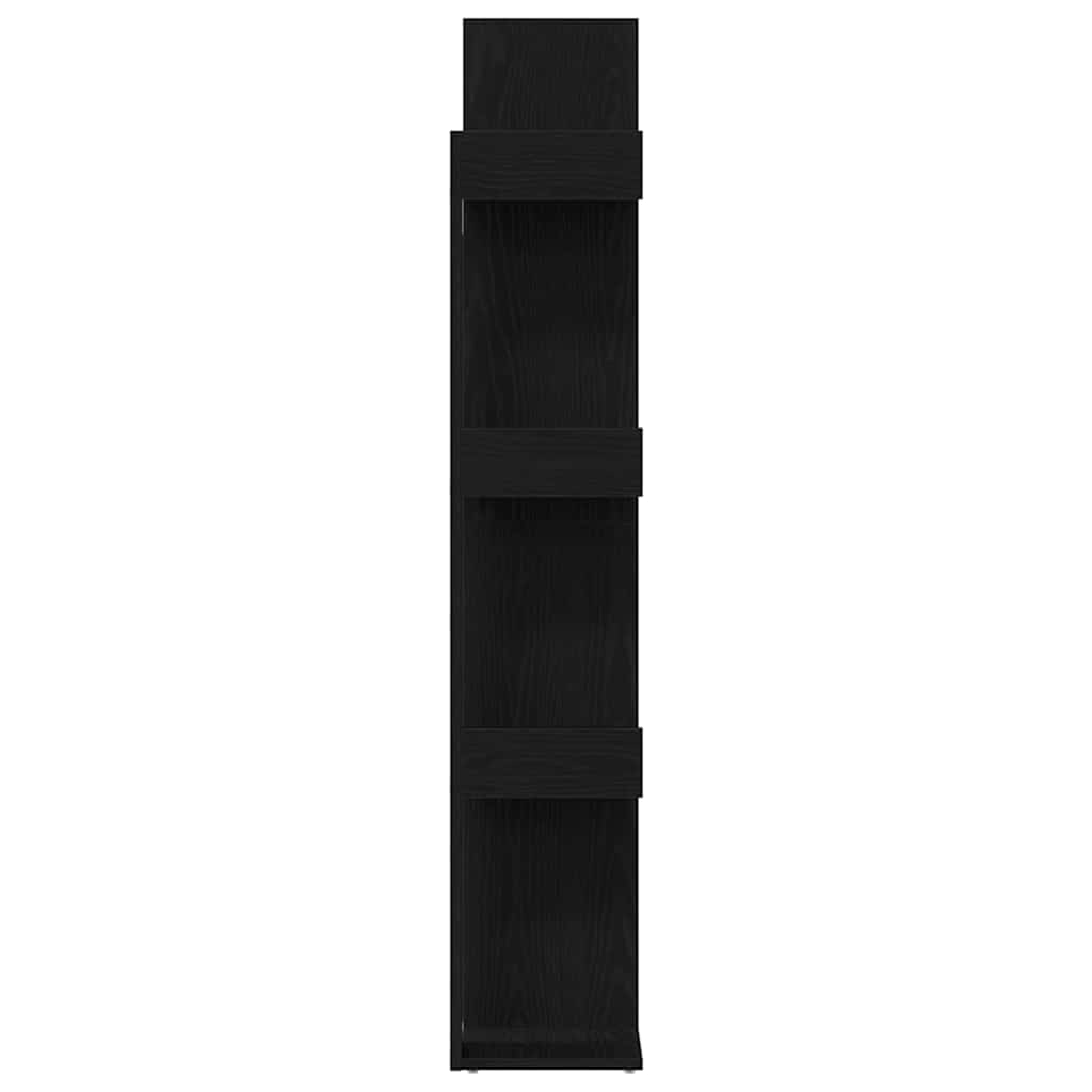 Knihovna 8 Úrovní 48 X 25,5 X 140 Cm Kompozitní Dřevo Černý Dub