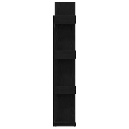 Knihovna 8 Úrovní 48 X 25,5 X 140 Cm Kompozitní Dřevo Černý Dub
