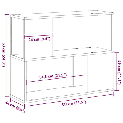 Sestava Tv Skříněk 80 X 24 X 63 Cm Černý Dub Kompozitní Dřevo