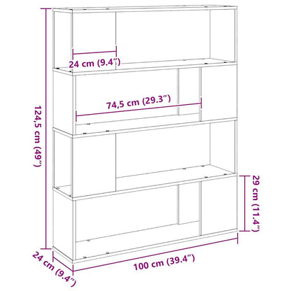 Sestava Tv Skříněk 100 X 24 X 124,5 Cm Černý Dub