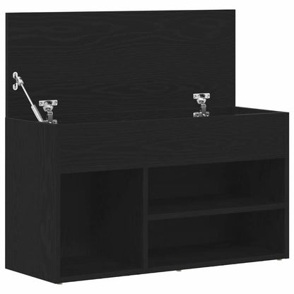 Lavička Na Boty 80 X 30 X 45 Cm Kompozitní Dřevo Černý Dub