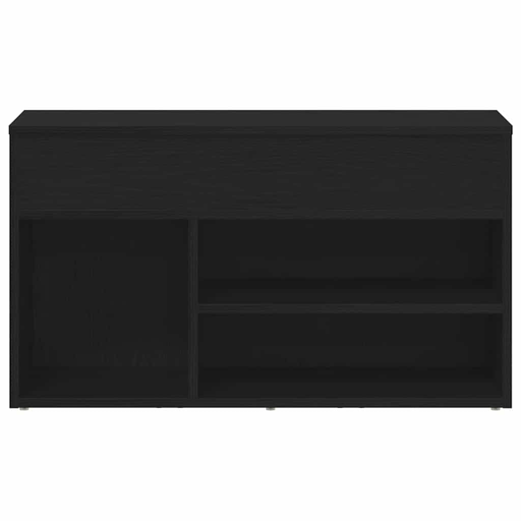 Lavička Na Boty 80 X 30 X 45 Cm Kompozitní Dřevo Černý Dub
