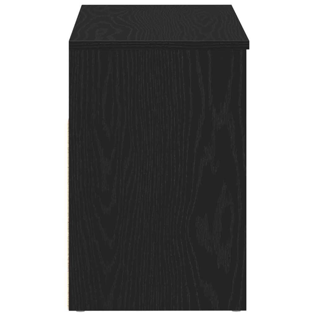 Lavička Na Boty 80 X 30 X 45 Cm Kompozitní Dřevo Černý Dub