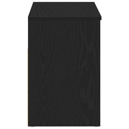 Lavička Na Boty 80 X 30 X 45 Cm Kompozitní Dřevo Černý Dub