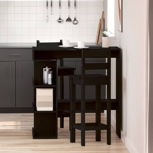 Barový Stůl 100 X 48 X 101,5 Cm Kompozitní Dřevo Černý Dub