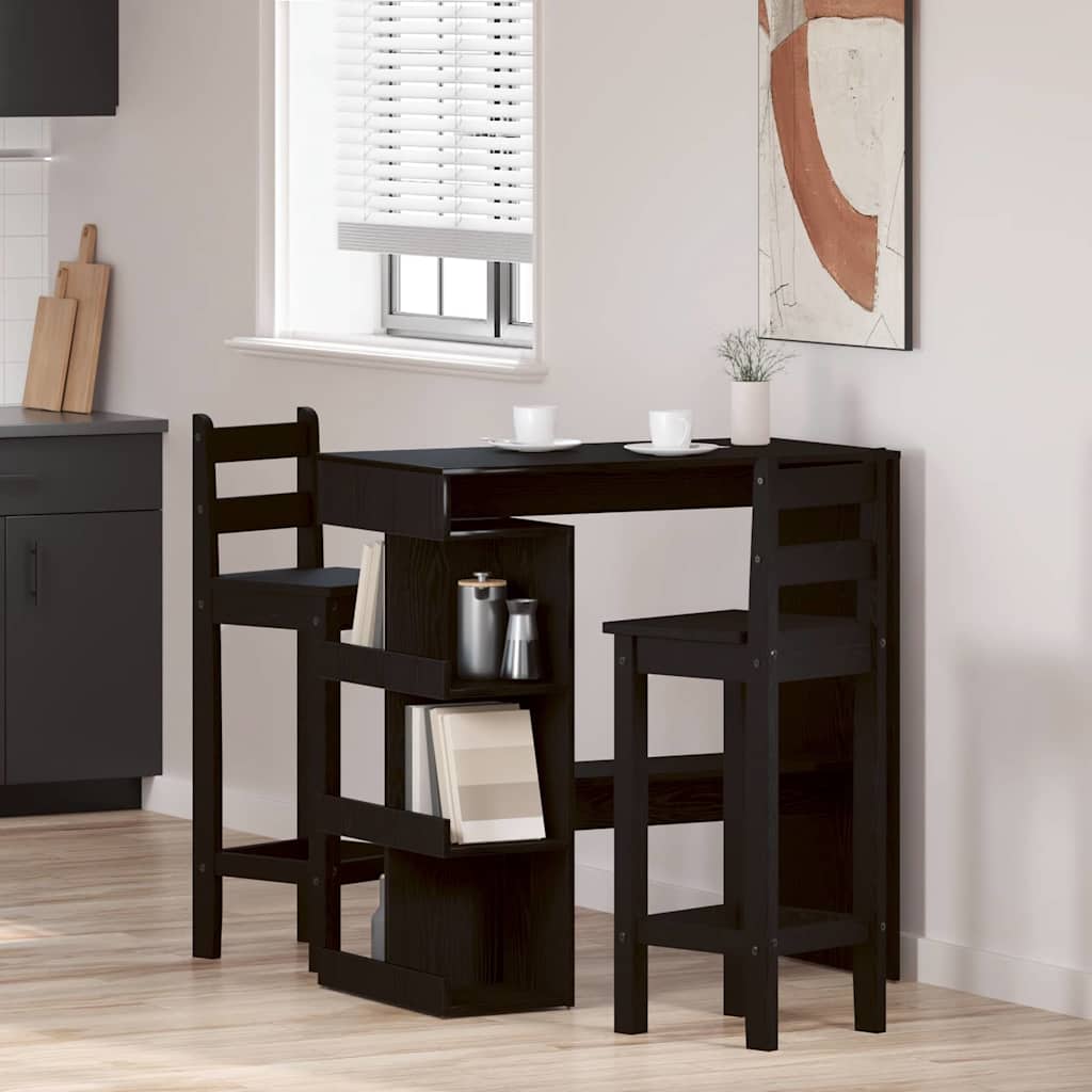 Barový Stůl 100 X 48 X 101,5 Cm Kompozitní Dřevo Černý Dub