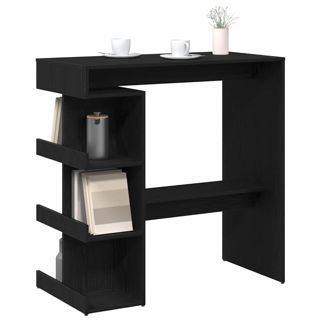 Barový Stůl 100 X 48 X 101,5 Cm Kompozitní Dřevo Černý Dub