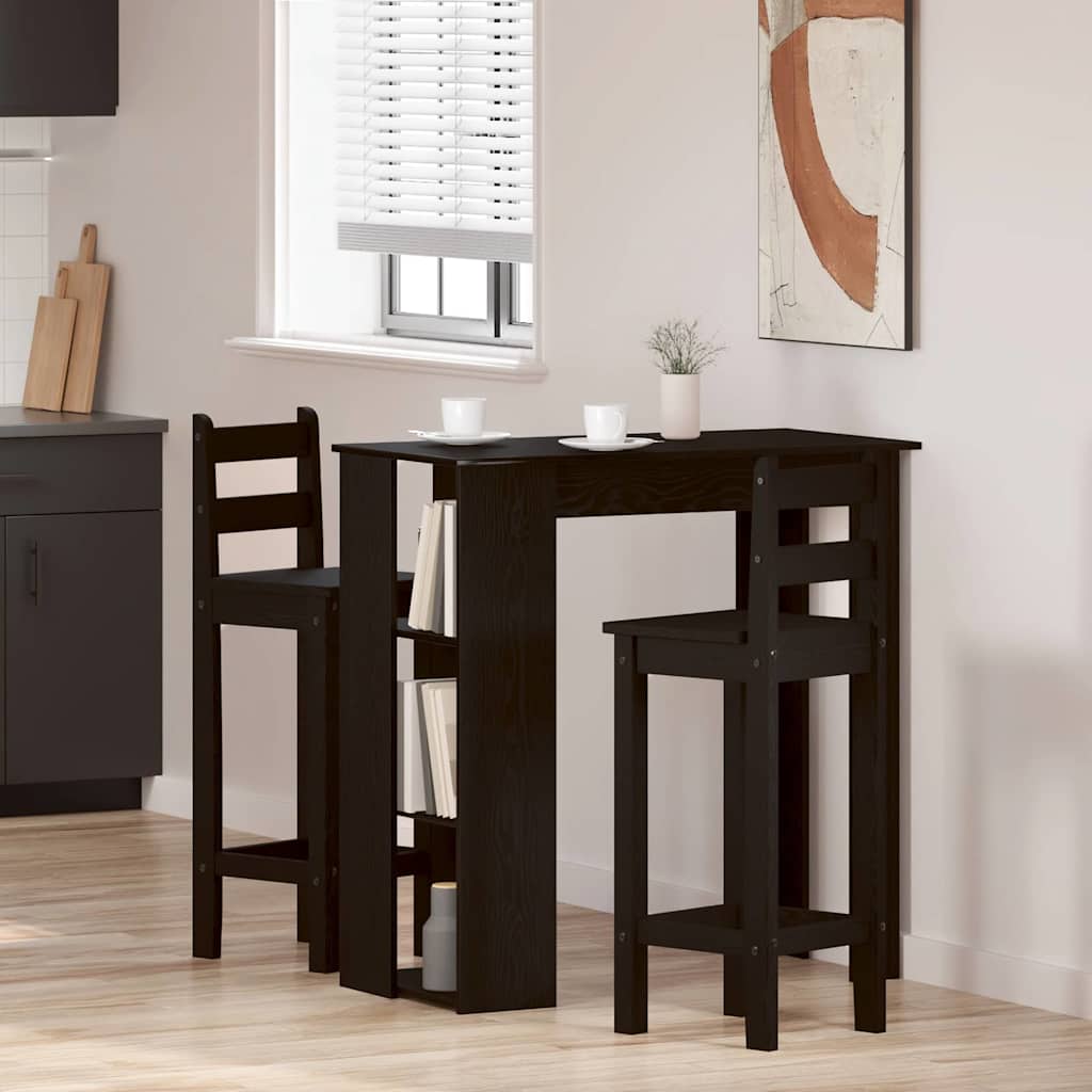 Barový Stůl 102 X 50 X 103,5 Cm Kompozitní Dřevo Černý Dub