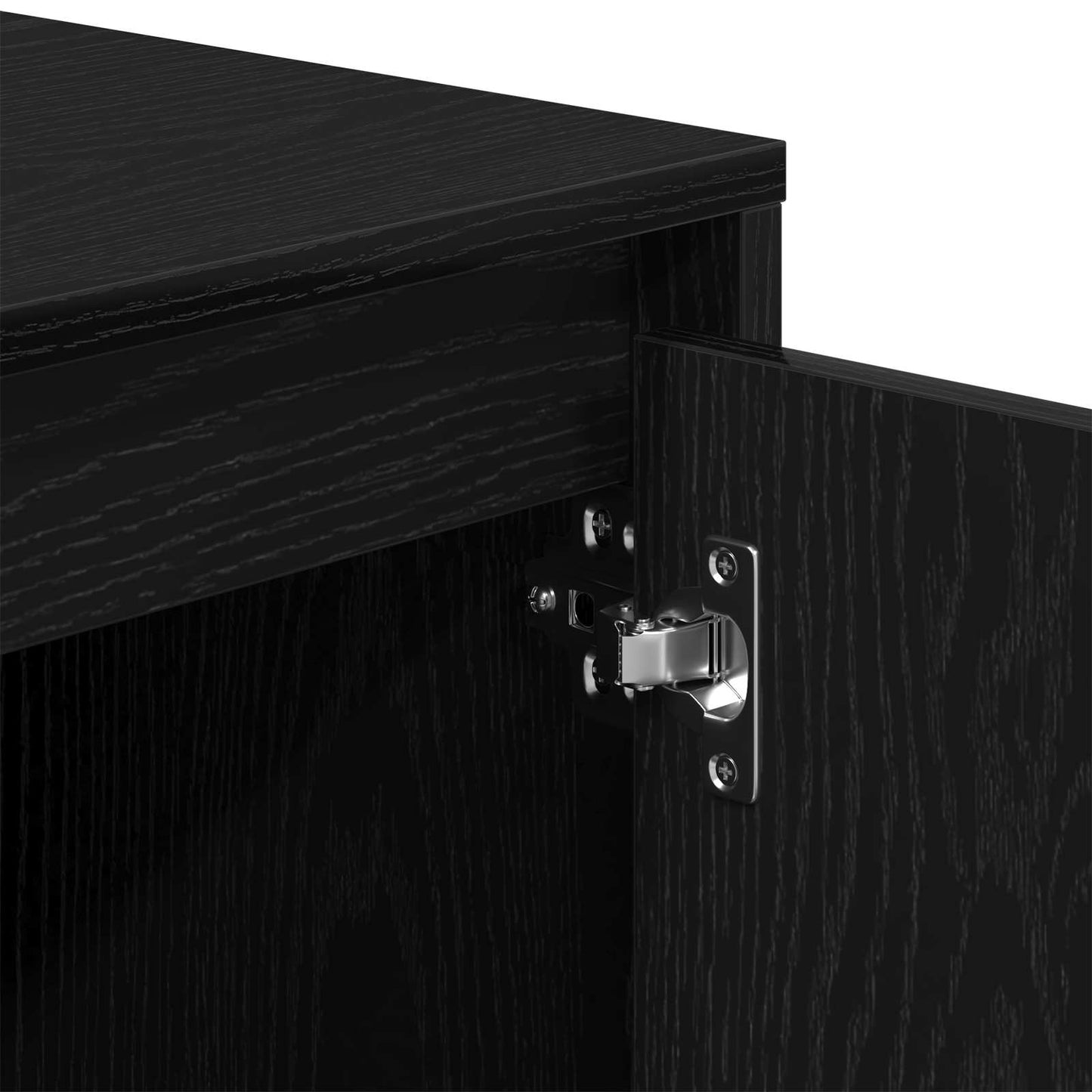 Televizní Skříň 102 X 37,5 X 52,5 Cm Černý Dub Kompozitní Dřevo