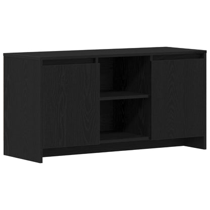 Televizní Skříň 102 X 37,5 X 52,5 Cm Černý Dub Kompozitní Dřevo