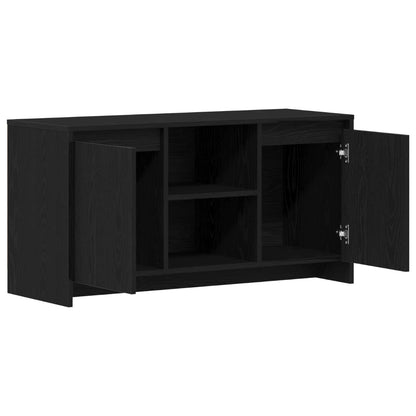 Televizní Skříň 102 X 37,5 X 52,5 Cm Černý Dub Kompozitní Dřevo