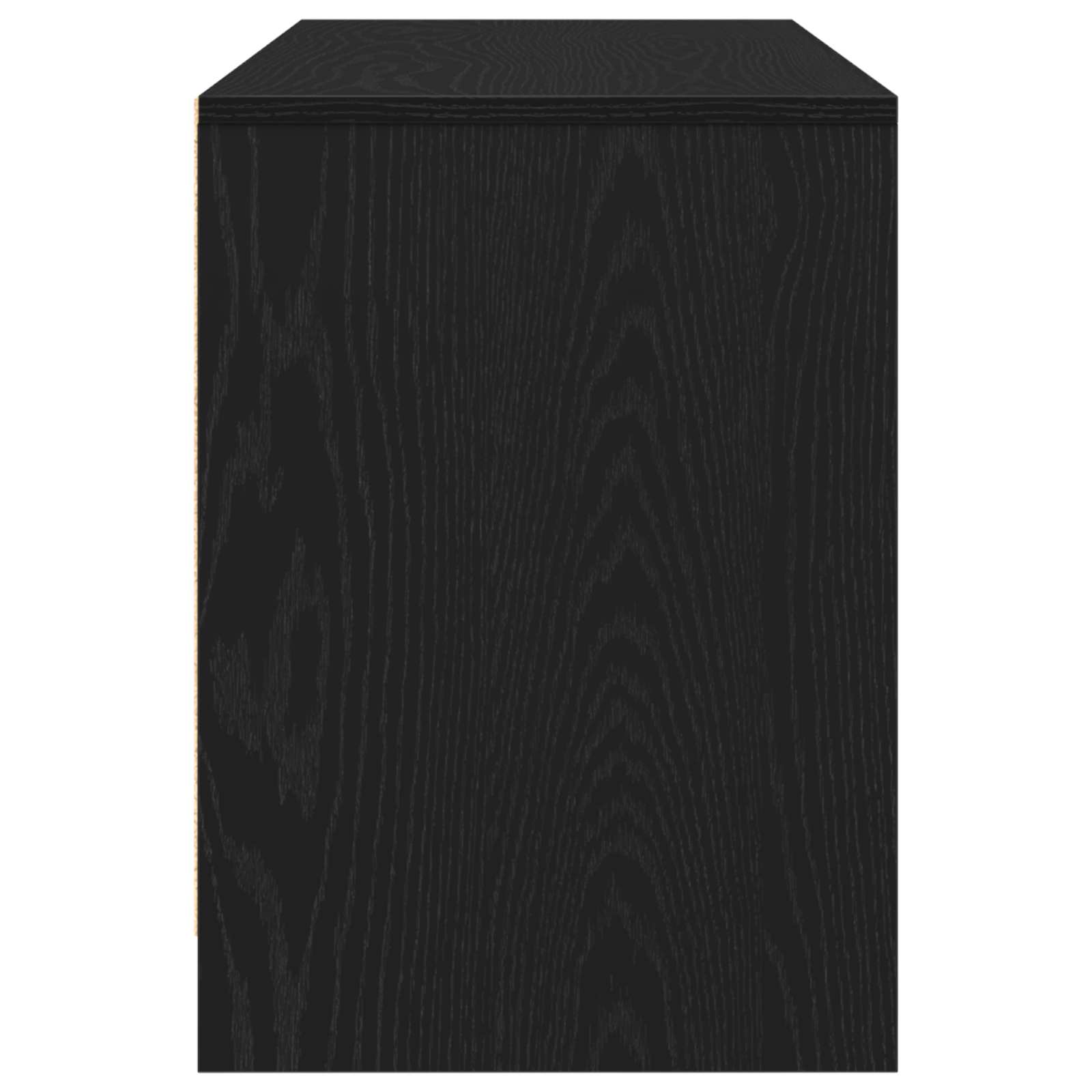 Televizní Skříň 102 X 37,5 X 52,5 Cm Černý Dub Kompozitní Dřevo