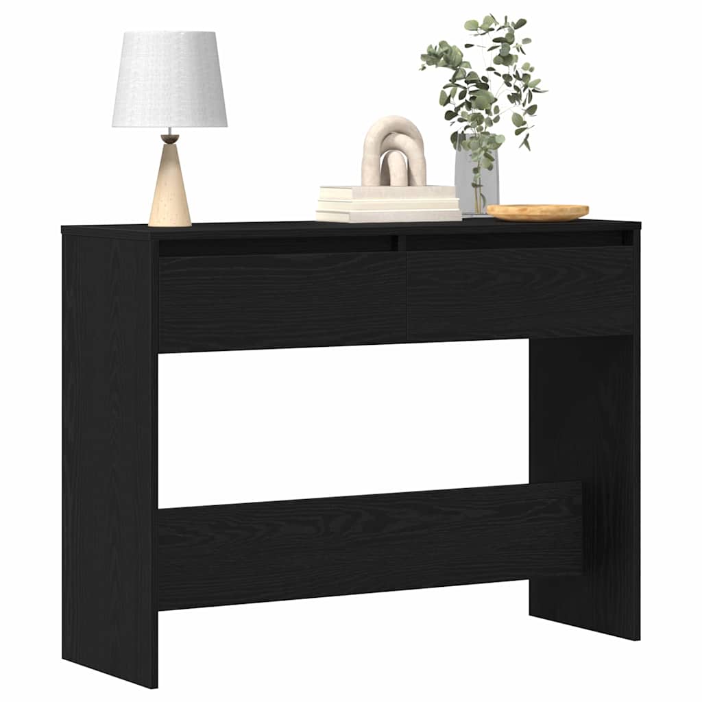Konzolový Stolek Černý Dub 100 X 35 X 76,5 Cm Kompozitní Dřevo
