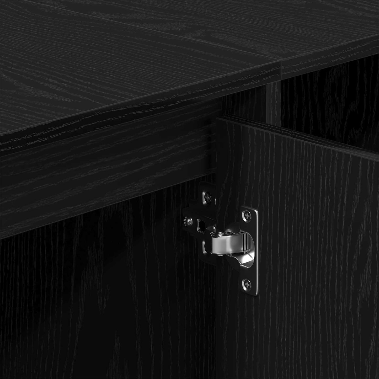 Televizní Skříň 130 X 35 X 50 Cm Černý Dub Kompozitní Dřevo