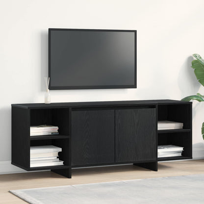 Televizní Skříň 130 X 35 X 50 Cm Černý Dub Kompozitní Dřevo