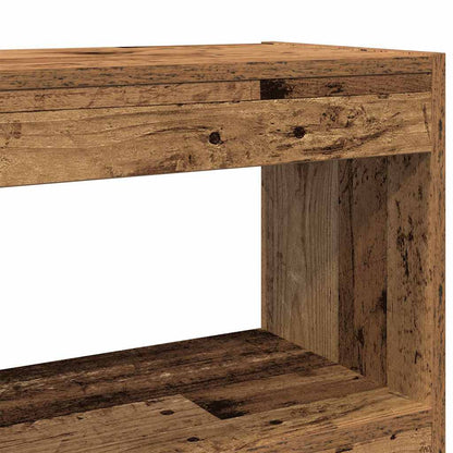 Knihovna 2 Úrovní 100 X 30 X 72 Cm Kompozitní Dřevo Staré Dřevo