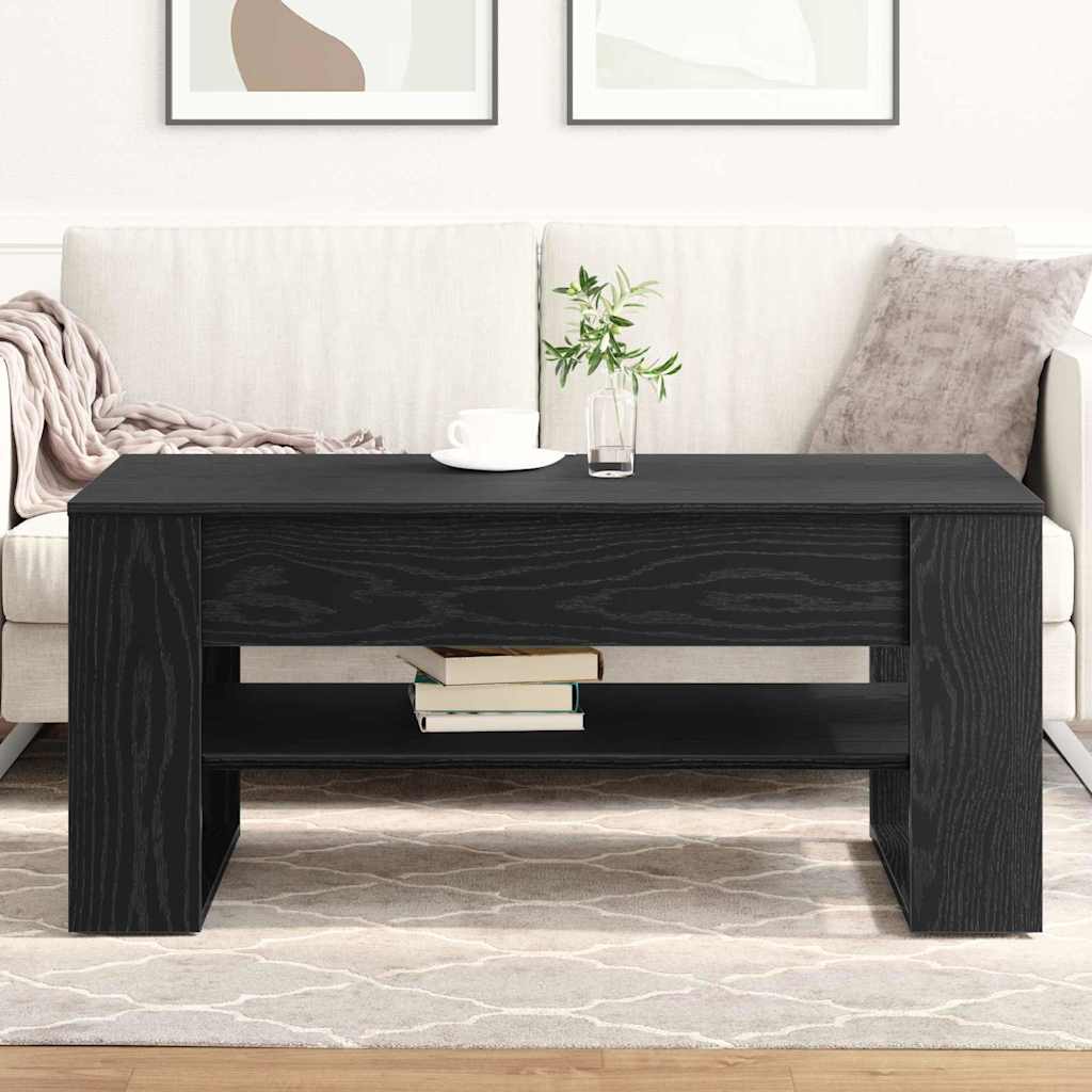 Konferenční Stolek Černý Dub 102 X 55 X 45 Cm Kompozitní Dřevo
