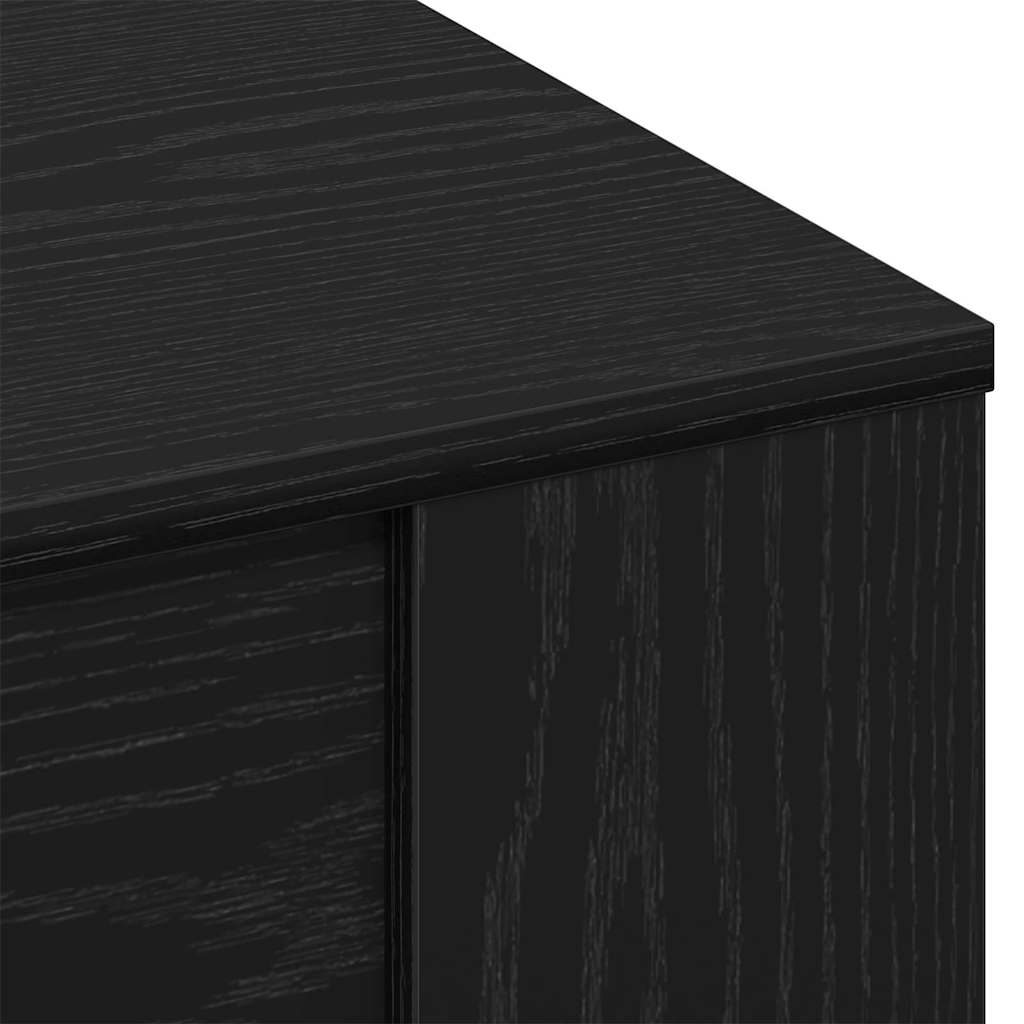 Konferenční Stolek Černý Dub 55,5 X 55 X 45 Cm Kompozitní Dřevo