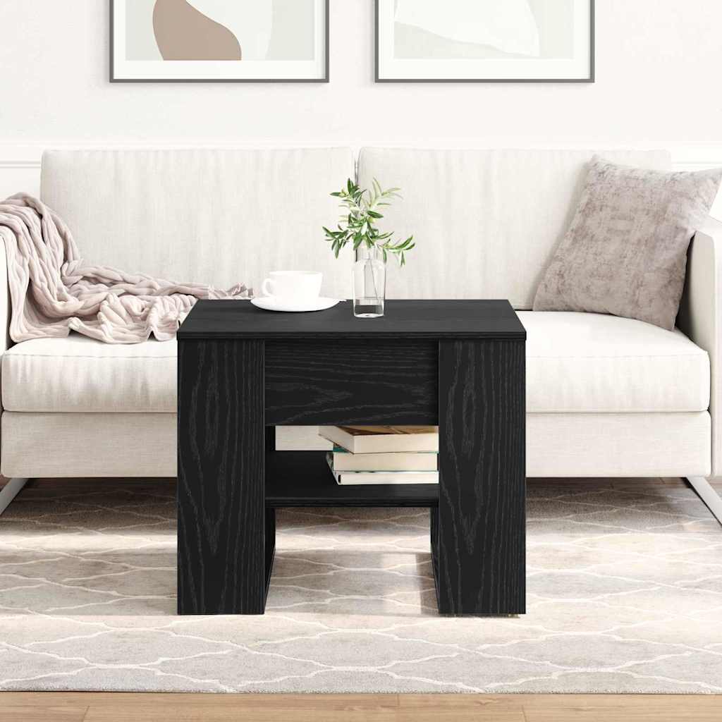 Konferenční Stolek Černý Dub 55,5 X 55 X 45 Cm Kompozitní Dřevo