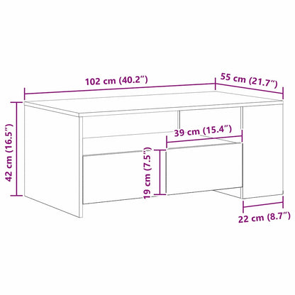 Konferenční Stolek Artisanový Dub 102 X 55 X 43,5 Cm