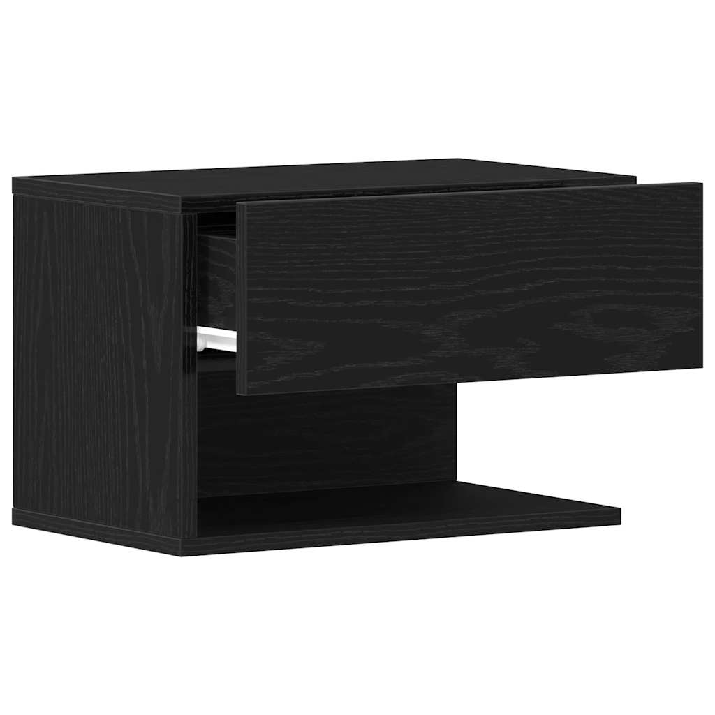Noční Skříňka Černý Dub 46 X 30 X 30 Cm Kompozitní Dřevo