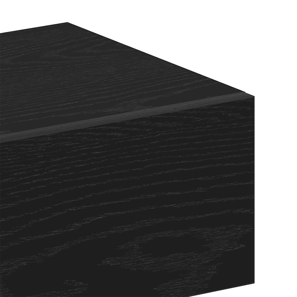Noční Skříňka 2 Ks Černý Dub 46 X 30 X 30 Cm Kompozitní Dřevo