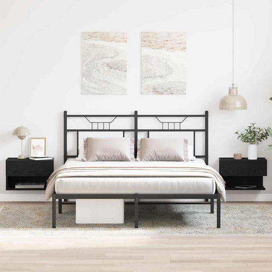 Noční Skříňka 2 Ks Černý Dub 46 X 30 X 30 Cm Kompozitní Dřevo