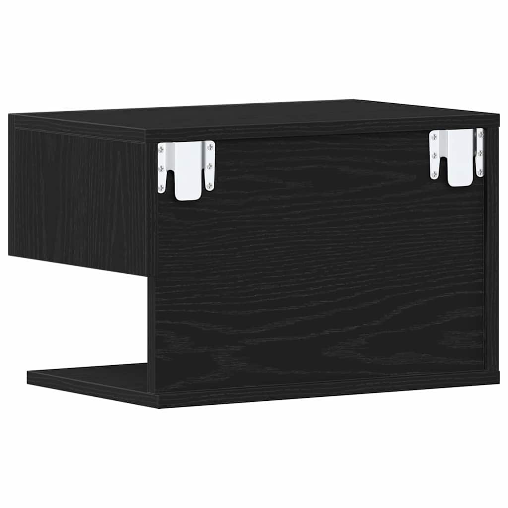 Noční Skříňka 2 Ks Černý Dub 46 X 30 X 30 Cm Kompozitní Dřevo