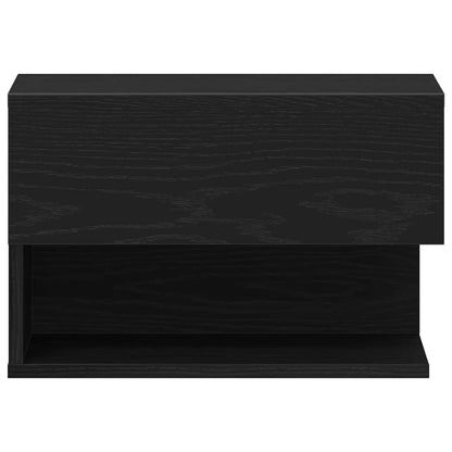 Noční Skříňka 2 Ks Černý Dub 46 X 30 X 30 Cm Kompozitní Dřevo