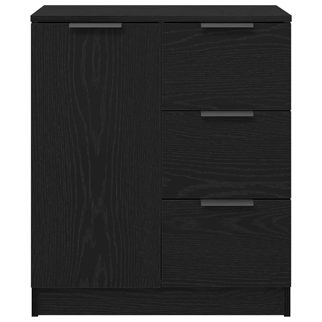 Servírovací Skříň Černý Dub 60 X 30 X 70 Cm Kompozitní Dřevo