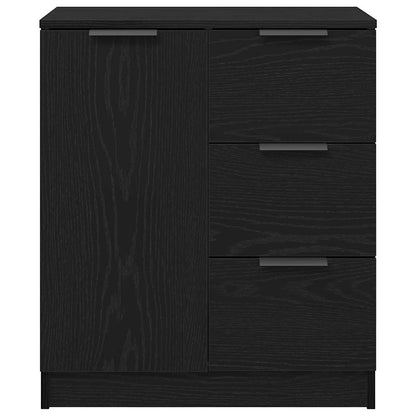 Servírovací Skříň Černý Dub 60 X 30 X 70 Cm Kompozitní Dřevo