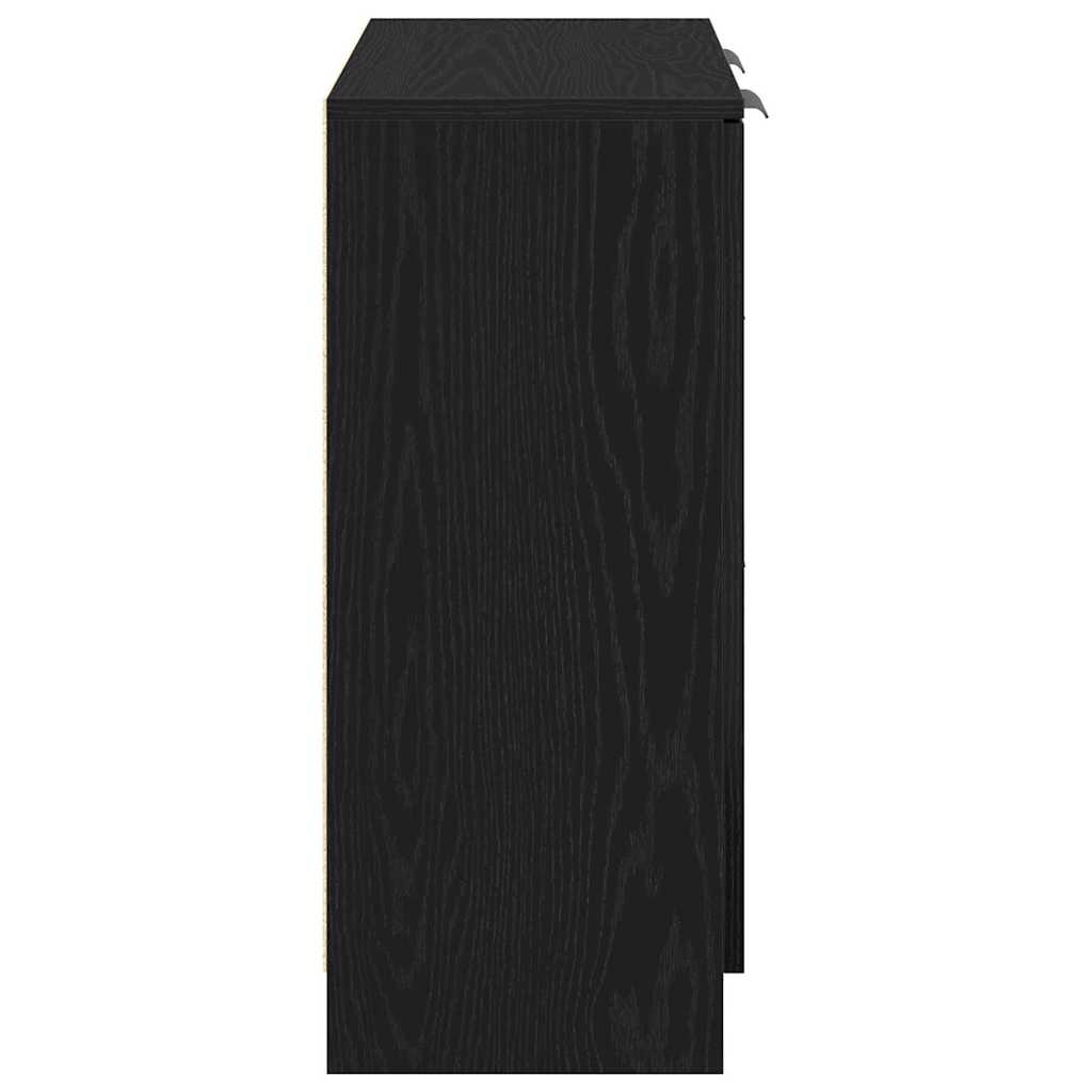 Servírovací Skříň Černý Dub 60 X 30 X 70 Cm Kompozitní Dřevo