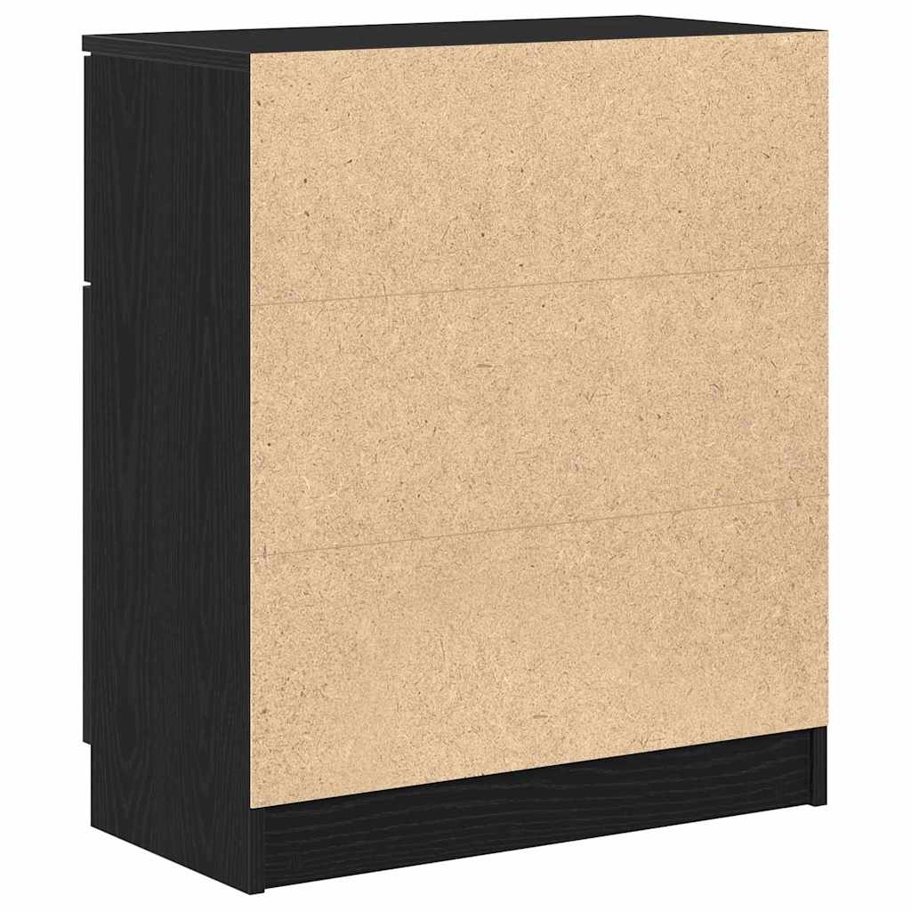 Servírovací Skříň Černý Dub 60 X 30 X 70 Cm Kompozitní Dřevo