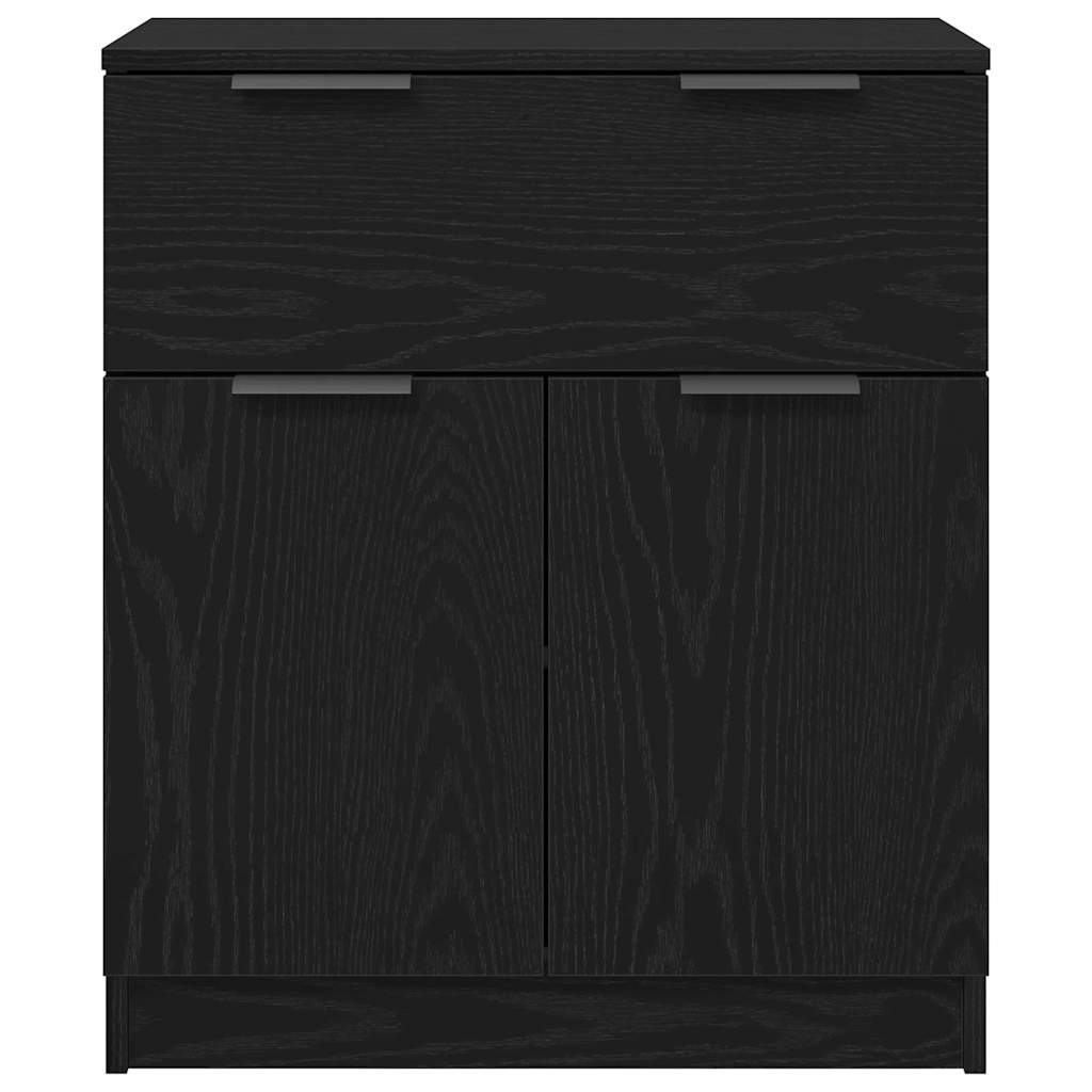 Servírovací Skříň Černý Dub 60 X 30 X 70 Cm Kompozitní Dřevo