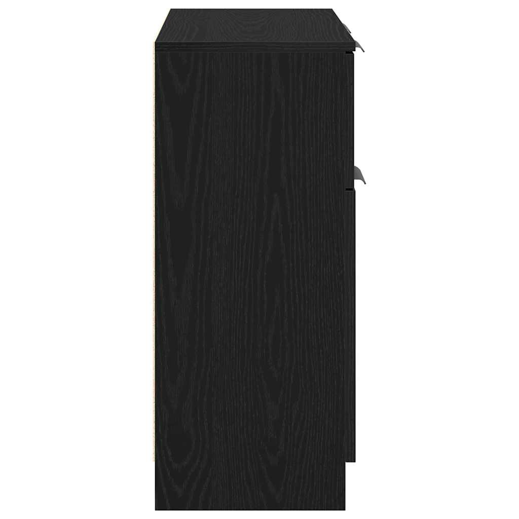 Servírovací Skříň Černý Dub 60 X 30 X 70 Cm Kompozitní Dřevo