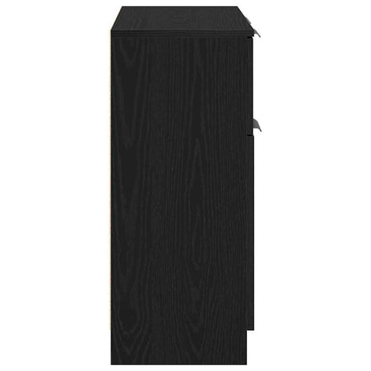 Servírovací Skříň Černý Dub 60 X 30 X 70 Cm Kompozitní Dřevo