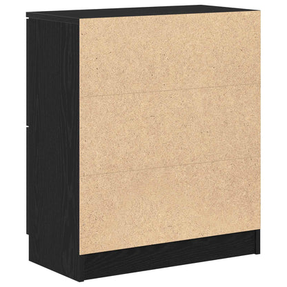 Servírovací Skříň Černý Dub 60 X 30 X 70 Cm Kompozitní Dřevo