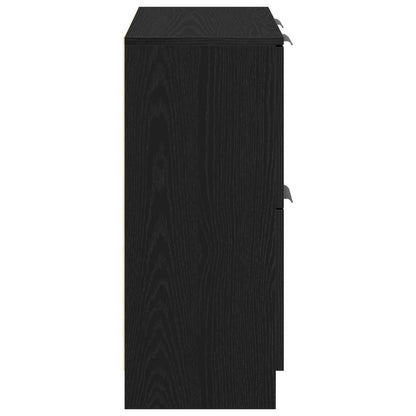 Servírovací Skříň Černý Dub 60 X 30 X 70 Cm Kompozitní Dřevo