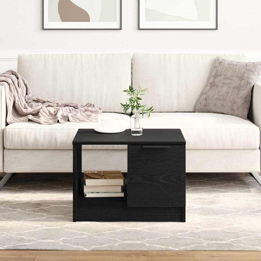 Konferenční Stolek Černý Dub 50 X 50 X 36 Cm Kompozitní Dřevo