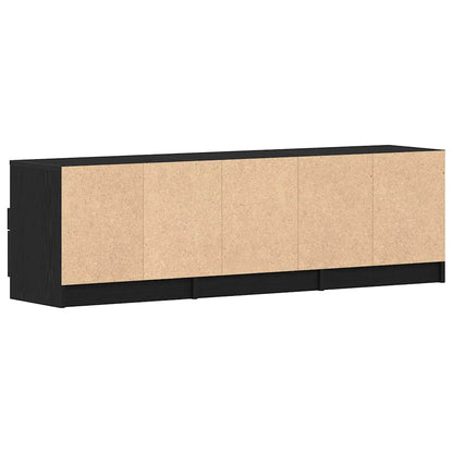 Televizní Skříň 150 X 33,5 X 45 Cm Černý Dub Kompozitní Dřevo