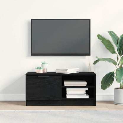 Televizní Skříň 80 X 35 X 36,5 Cm Černý Dub Kompozitní Dřevo