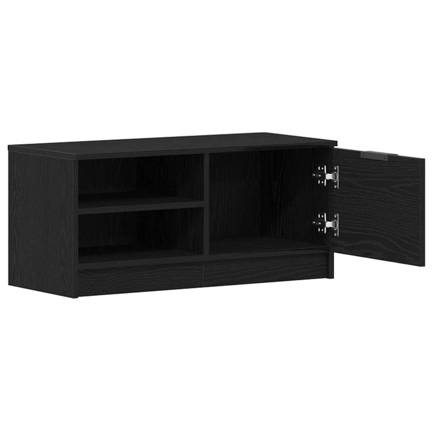 Televizní Skříň 80 X 35 X 36,5 Cm Černý Dub Kompozitní Dřevo