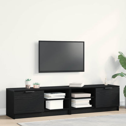 Televizní Skříň 2 Pcs Černý Dub Kompozitní Dřevo