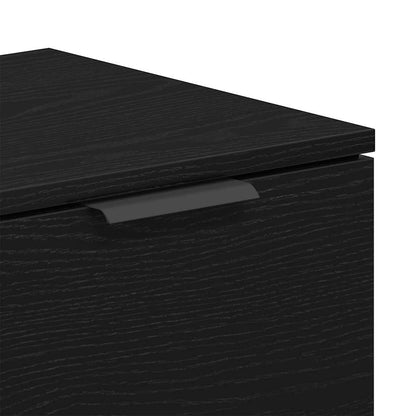 Televizní Skříň 102 X 32 X 35.5 Cm Černý Dub Kompozitní Dřevo