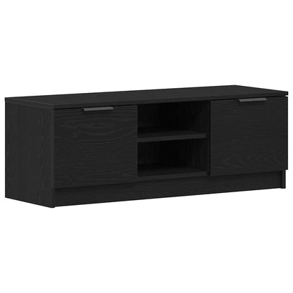 Televizní Skříň 102 X 32 X 35.5 Cm Černý Dub Kompozitní Dřevo