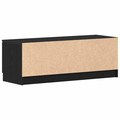Televizní Skříň 102 X 32 X 35.5 Cm Černý Dub Kompozitní Dřevo