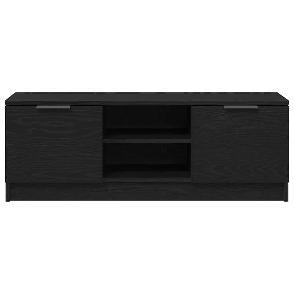 Televizní Skříň 102 X 32 X 35.5 Cm Černý Dub Kompozitní Dřevo